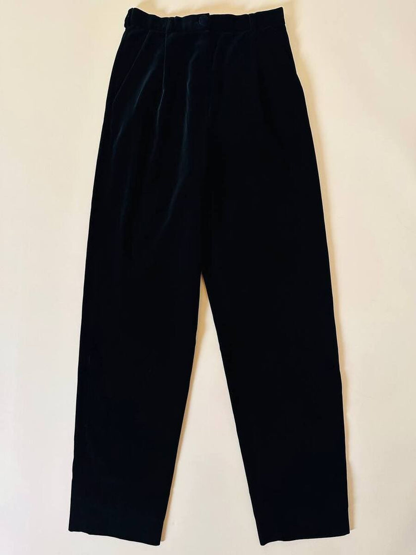 Pantalone in velluto nero 