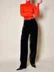 Pantalone in velluto nero 