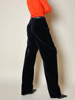 Pantalone in velluto nero 