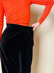 Pantalone in velluto nero 