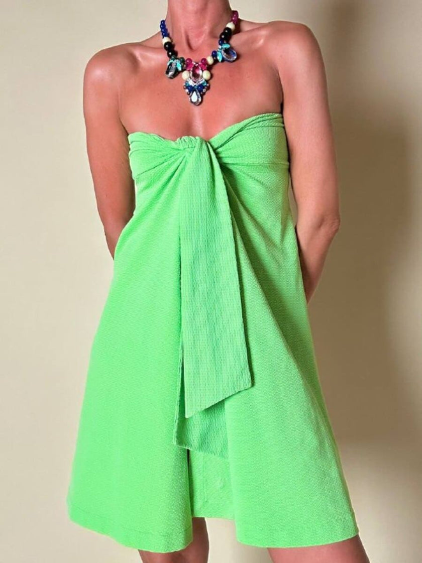 Abito pareo verde fluorescente “Yves Saint Laurent”