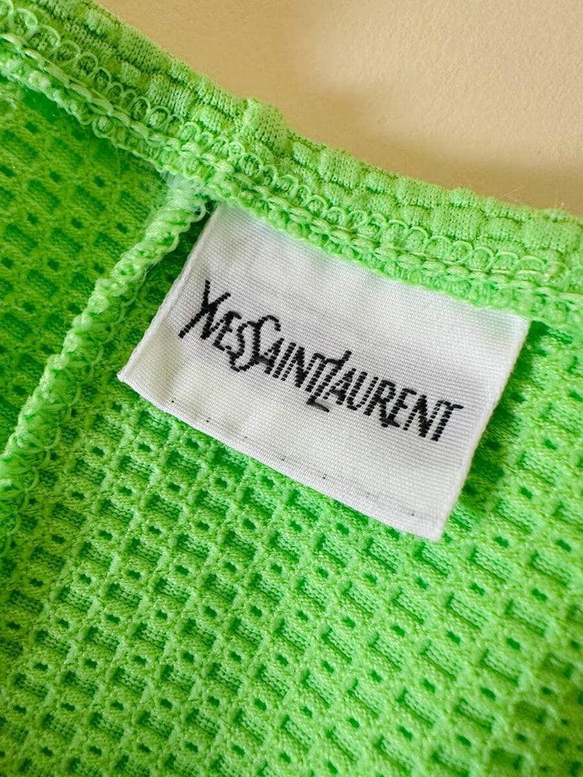 Abito pareo verde fluorescente “Yves Saint Laurent”