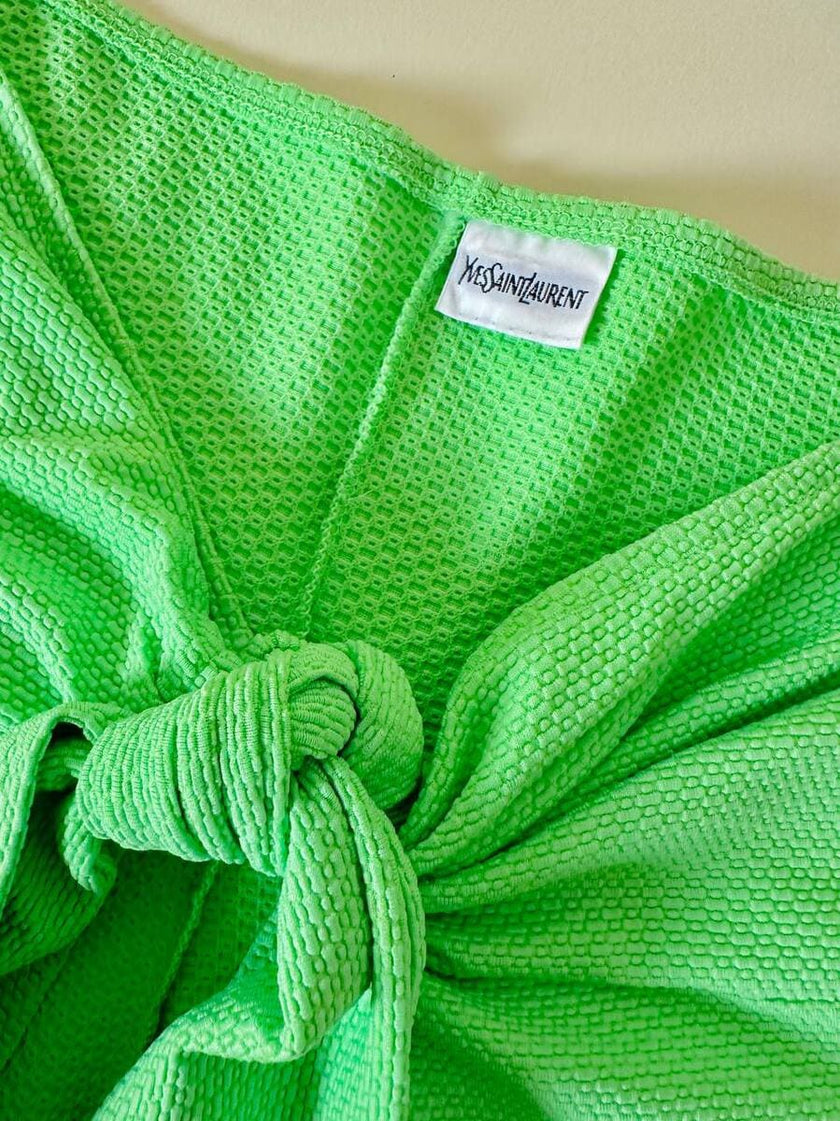 Abito pareo verde fluorescente “Yves Saint Laurent”