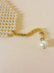 Maxi choker di perle bianche
