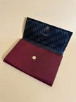 Pochette in saffiano bordò 