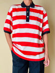 Polo a righe bianche e rosse “Yves Saint Laurent”