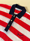 Polo a righe bianche e rosse “Yves Saint Laurent”