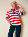Polo a righe bianche e rosse “Yves Saint Laurent”