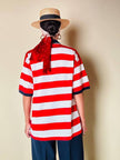 Polo a righe bianche e rosse “Yves Saint Laurent”