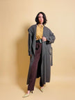 Maxi trench verde militare “Valentino raincoat”