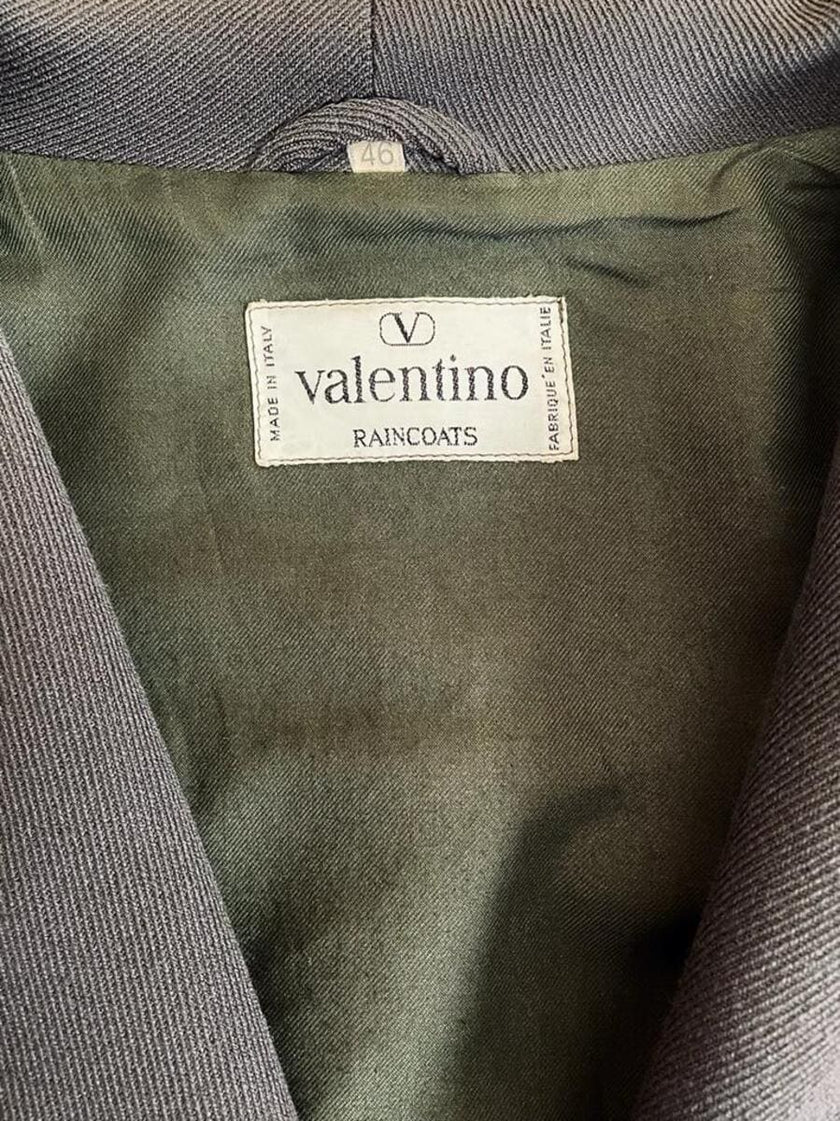 Maxi trench verde militare “Valentino raincoat”