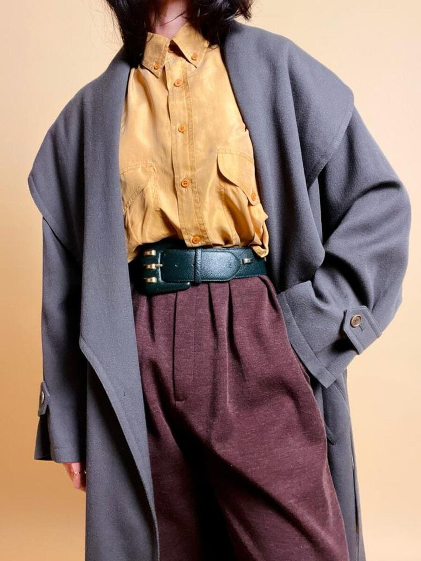 Maxi trench verde militare “Valentino raincoat”