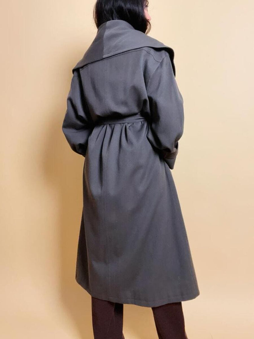 Maxi trench verde militare “Valentino raincoat”