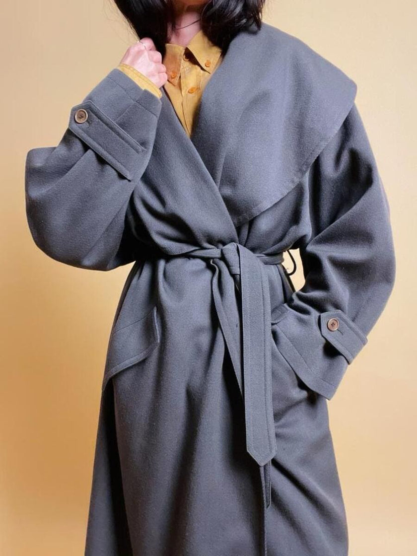 Maxi trench verde militare “Valentino raincoat”
