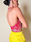 Reggiseno in pizzo rosso geranio “La Perla”