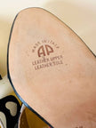 Sandali a due fasce in gros grain stampa cuori “Andrea Pifster Couture”