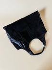 Shopping bag in vernice nera