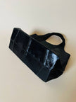 Shopping bag in vernice nera