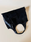 Shopping bag in vernice nera
