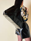Shopping bag in vernice nera