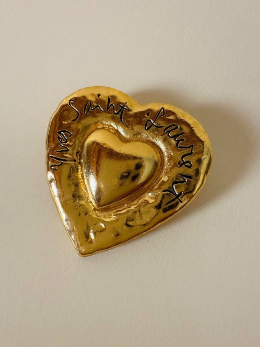 Spilla/Ciondolo a forma di cuore “Yves Saint Laurent”