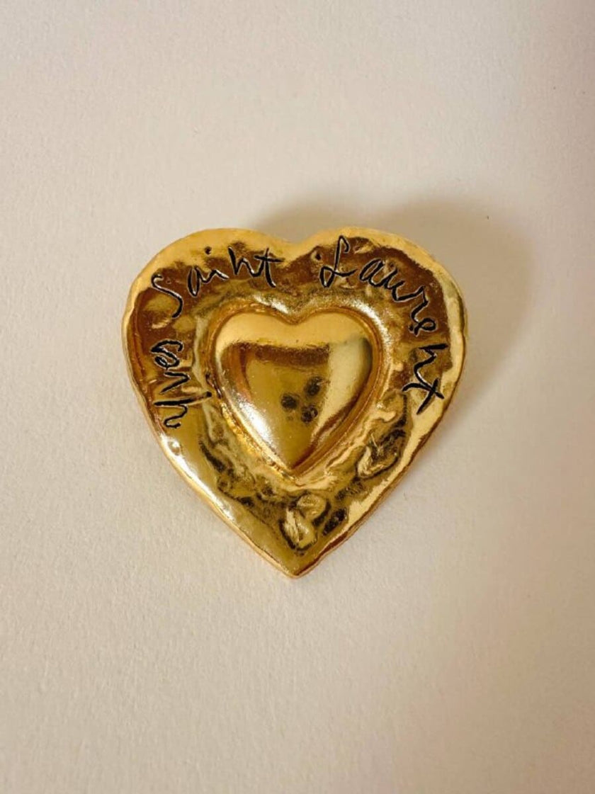 Spilla/Ciondolo a forma di cuore “Yves Saint Laurent”