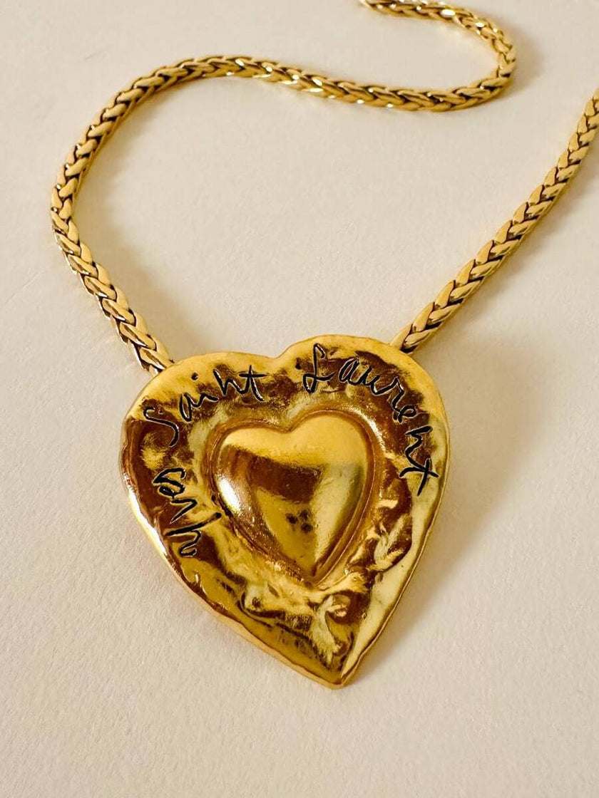 Spilla/Ciondolo a forma di cuore “Yves Saint Laurent”