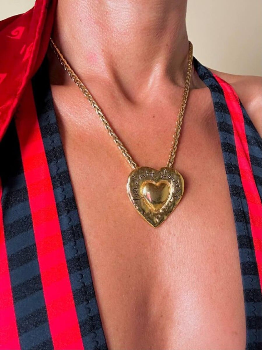 Spilla/Ciondolo a forma di cuore “Yves Saint Laurent”