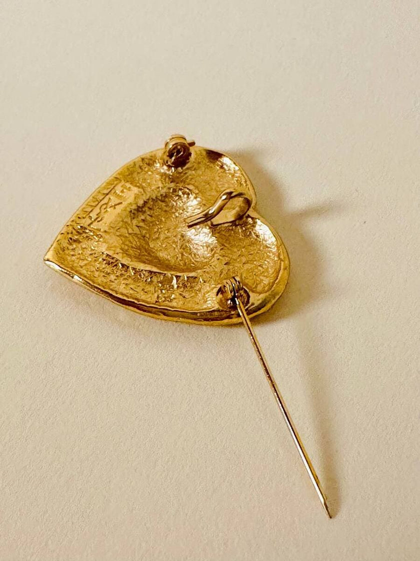 Spilla/Ciondolo a forma di cuore “Yves Saint Laurent”