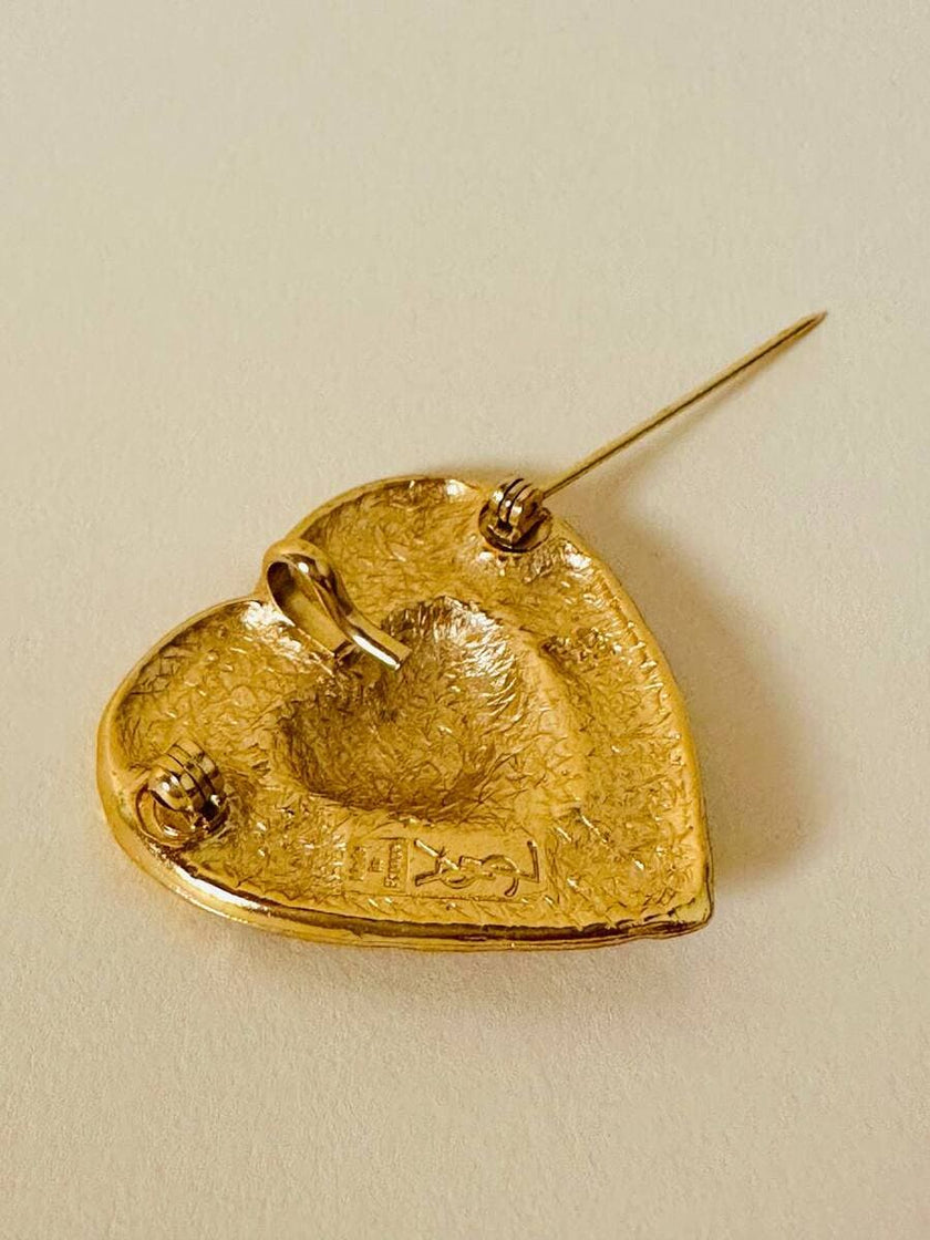 Spilla/Ciondolo a forma di cuore “Yves Saint Laurent”