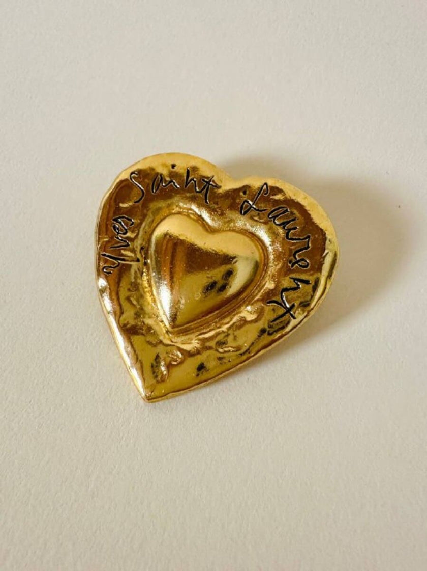 Spilla/Ciondolo a forma di cuore “Yves Saint Laurent”