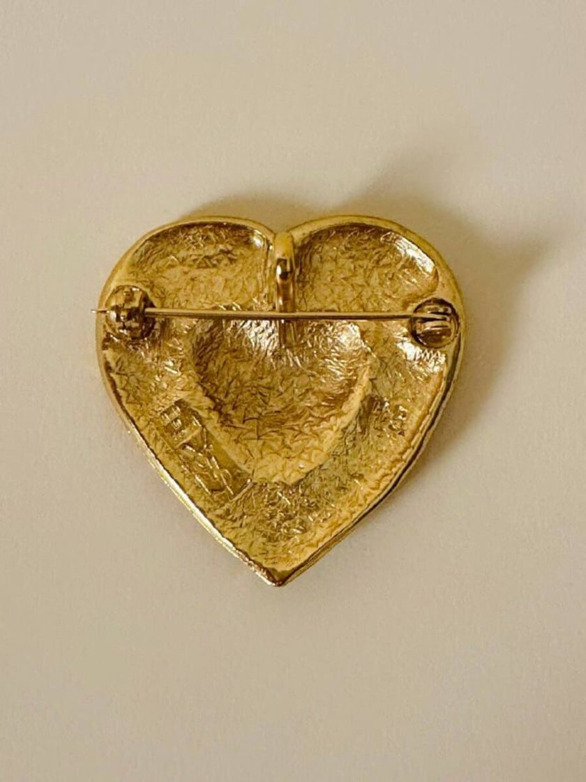 Spilla/Ciondolo a forma di cuore “Yves Saint Laurent”
