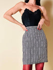 Tailleur a righe bianche e nere “Yves Saint Laurent”