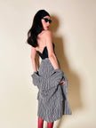 Tailleur a righe bianche e nere “Yves Saint Laurent”