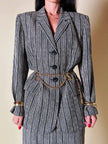 Tailleur a righe bianche e nere “Yves Saint Laurent”