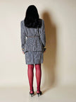 Tailleur a righe bianche e nere “Yves Saint Laurent”