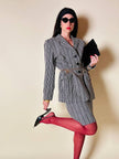 Tailleur a righe bianche e nere “Yves Saint Laurent”