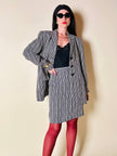 Tailleur a righe bianche e nere “Yves Saint Laurent”