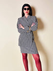 Tailleur a righe bianche e nere “Yves Saint Laurent”