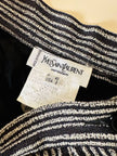Tailleur a righe bianche e nere “Yves Saint Laurent”
