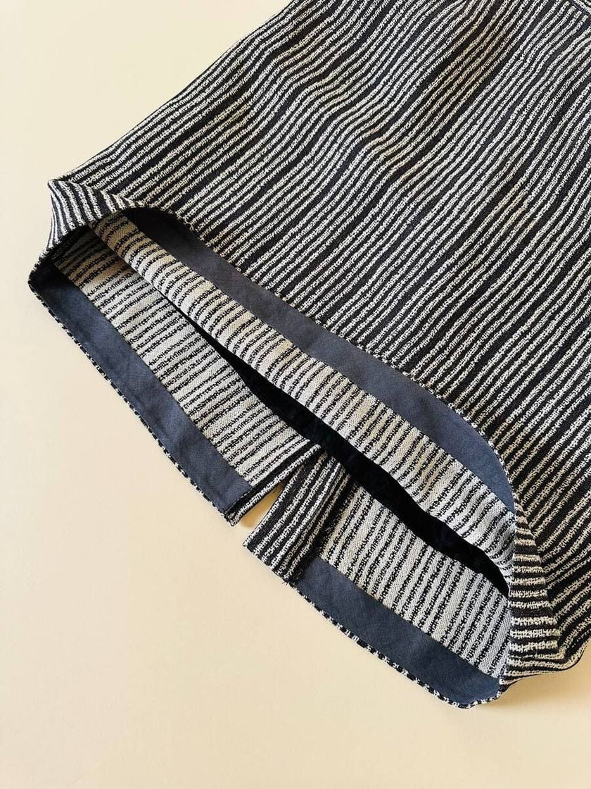 Tailleur a righe bianche e nere “Yves Saint Laurent”