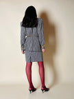 Tailleur a righe bianche e nere “Yves Saint Laurent”