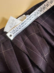 Tailleur “Genny” in rasato di lana misto cachemire color ebano fantasia finestrata