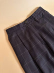Tailleur “Genny” in rasato di lana misto cachemire color ebano fantasia finestrata