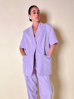 Tailleur giacca/pantalone lilla gessato “C.h.i.c.c.”