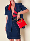 Tailleur in cotone blu “Fendi”