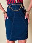 Tailleur in cotone blu “Fendi”
