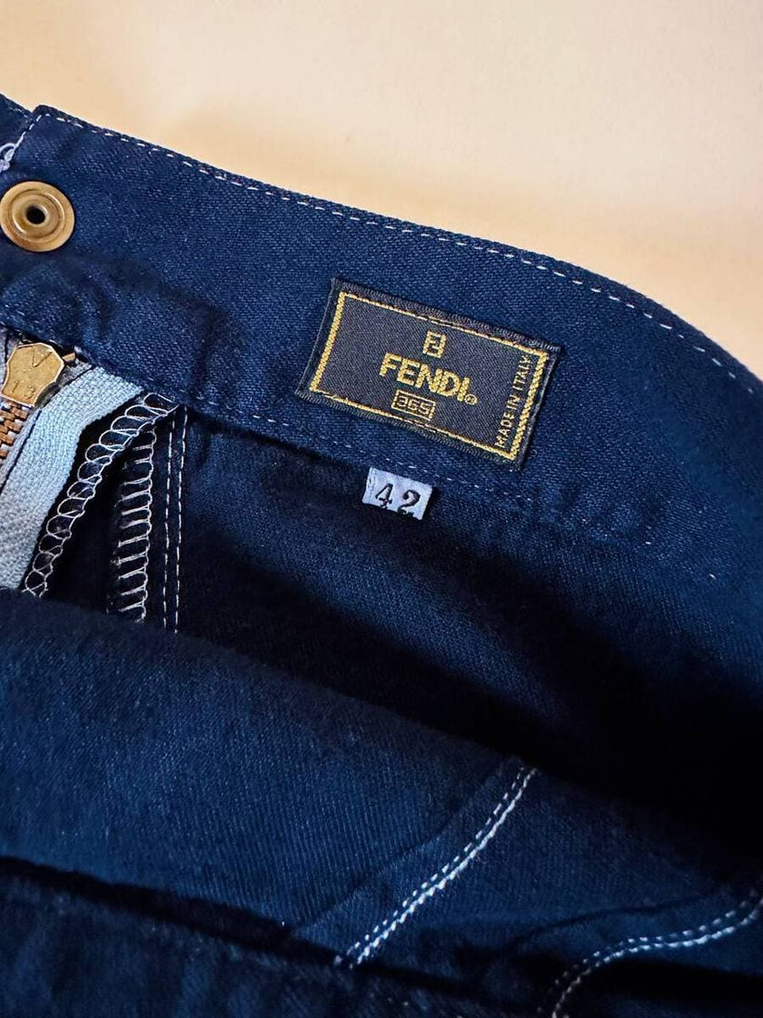 Tailleur in cotone blu “Fendi”