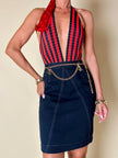 Tailleur in cotone blu “Fendi”