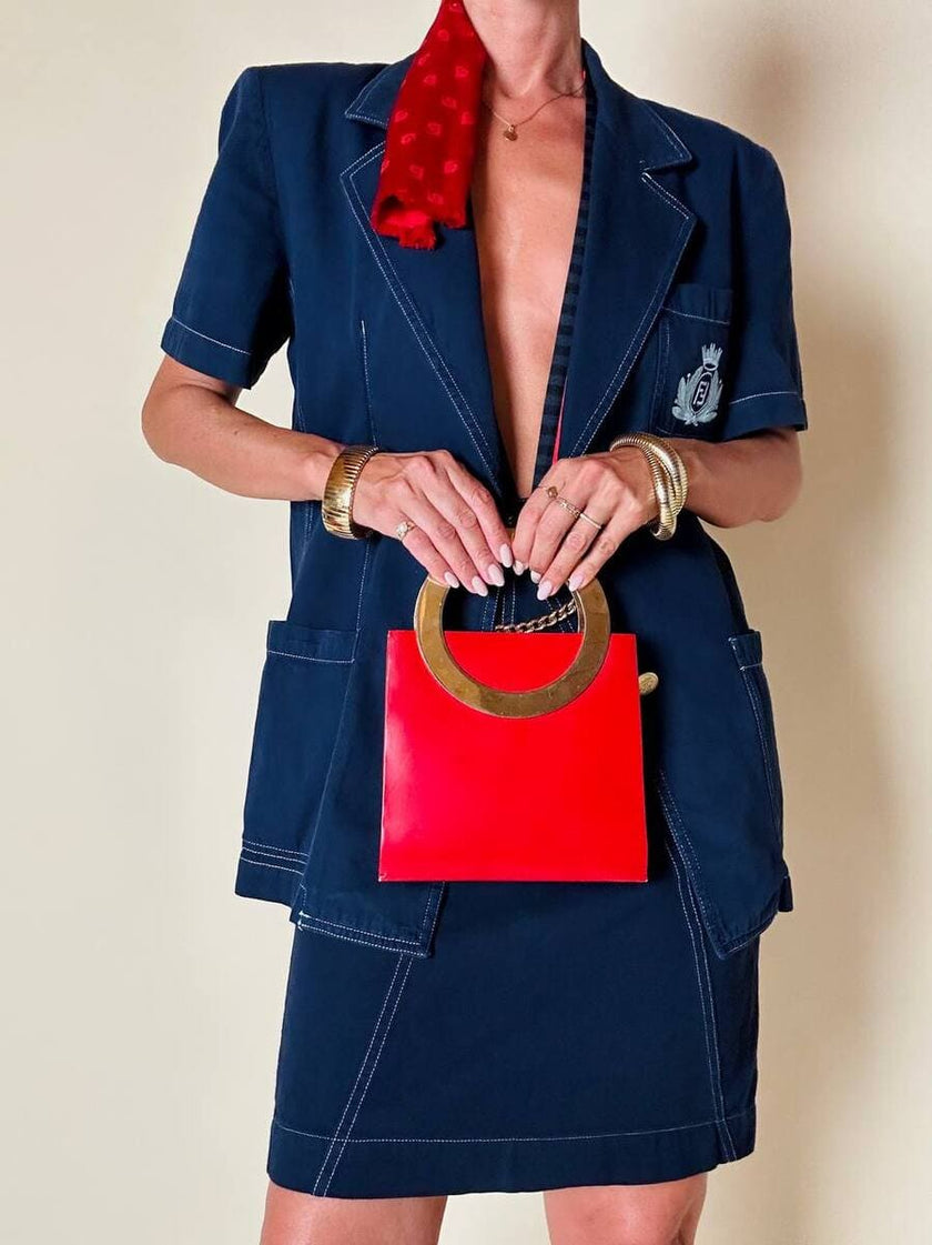 Tailleur in cotone blu “Fendi”
